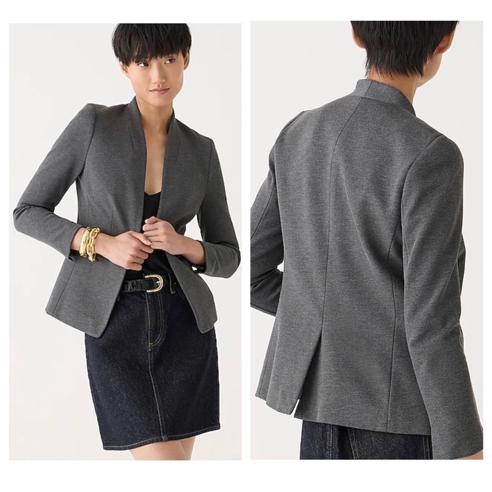 J. Crew 365 Going Out Blazer in Stretch Twill - Heather Dove Gray Sz 4 Sz Small